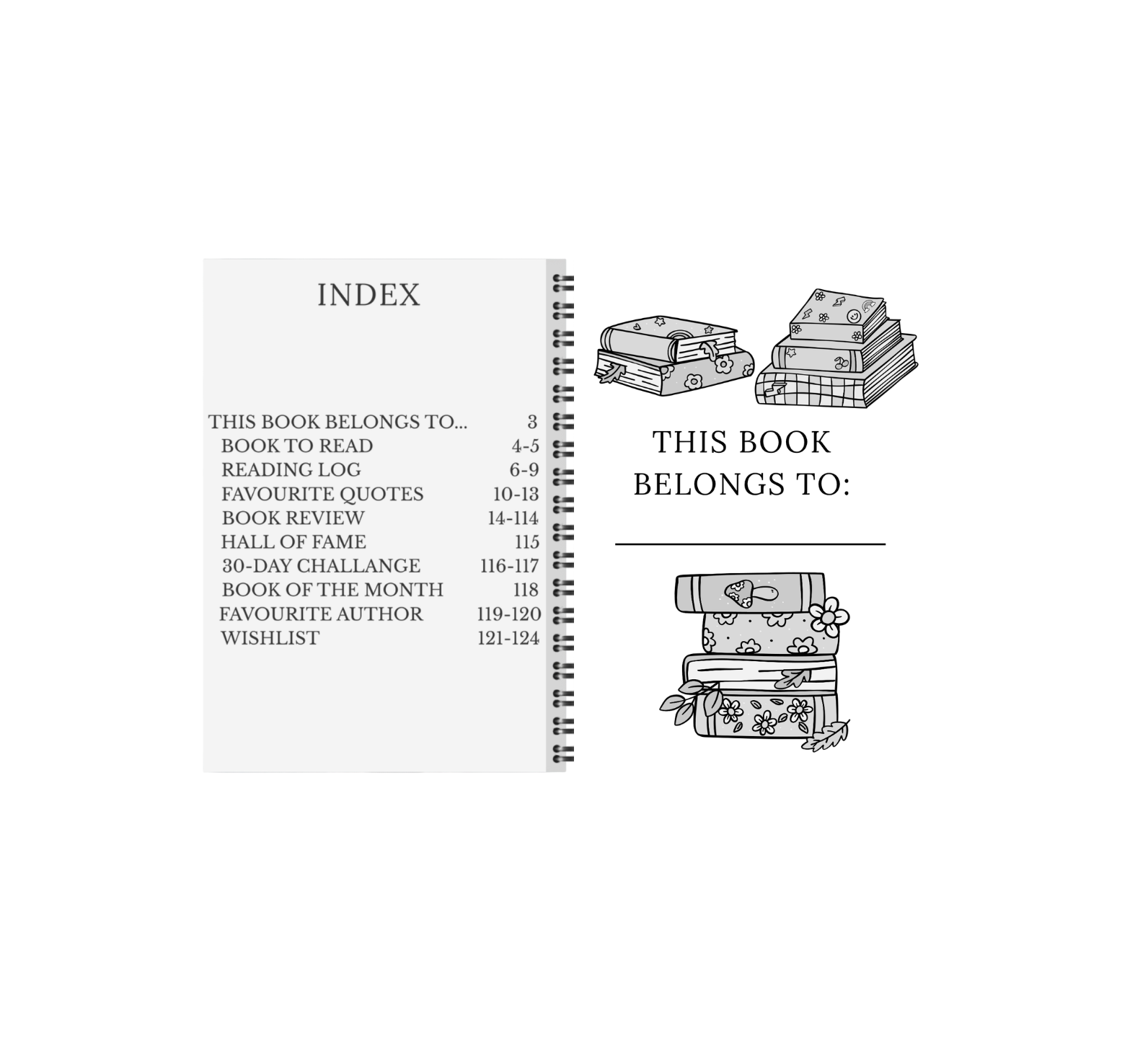 Blue Reading Journal